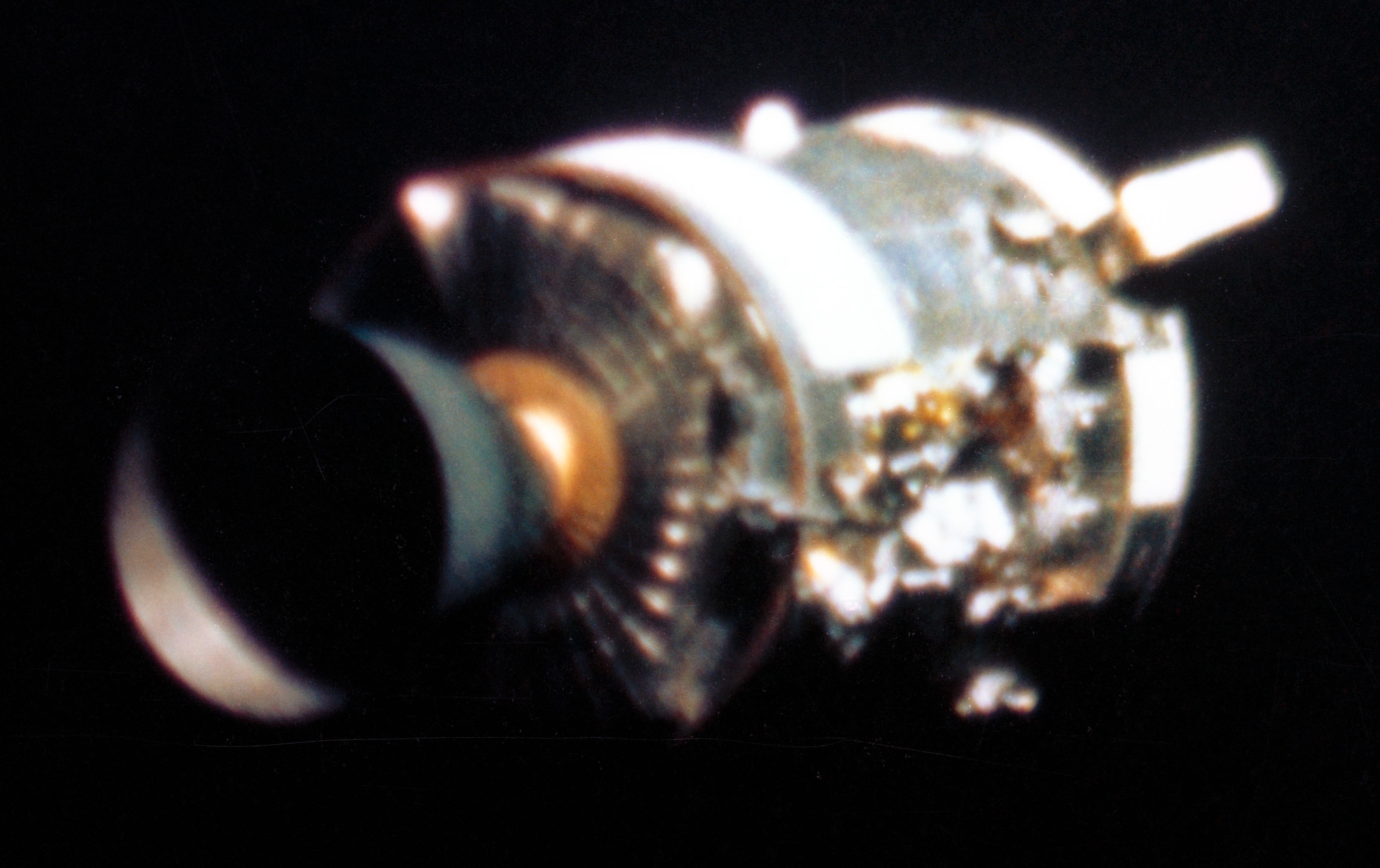 Apollo 13 Service Module with visible damage